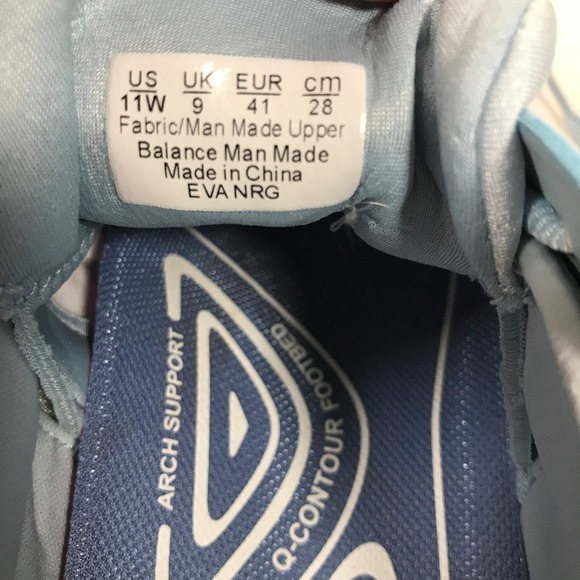 Ryka Eva Nrg Baby Blue Footbed Q-Contour Arch Support Womens US 11W UK 9 EU 41 - Picture 8 of 14